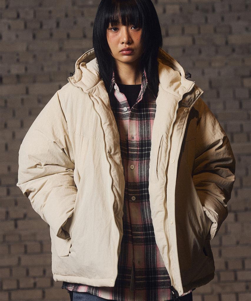 Filluminate Hiver Soir Hooded Padded Jacket - Beige