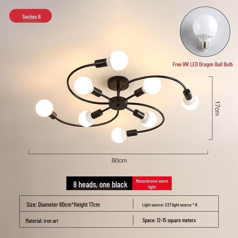 Nordic LED Ceiling Light: Modern Minimalist Design for Bedrooms & Living Rooms