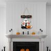 Creative Happy Halloween Door Hanging Pendant Wooden DIY Door Wreaths Pumpkin Horror Party Props Home Decoration