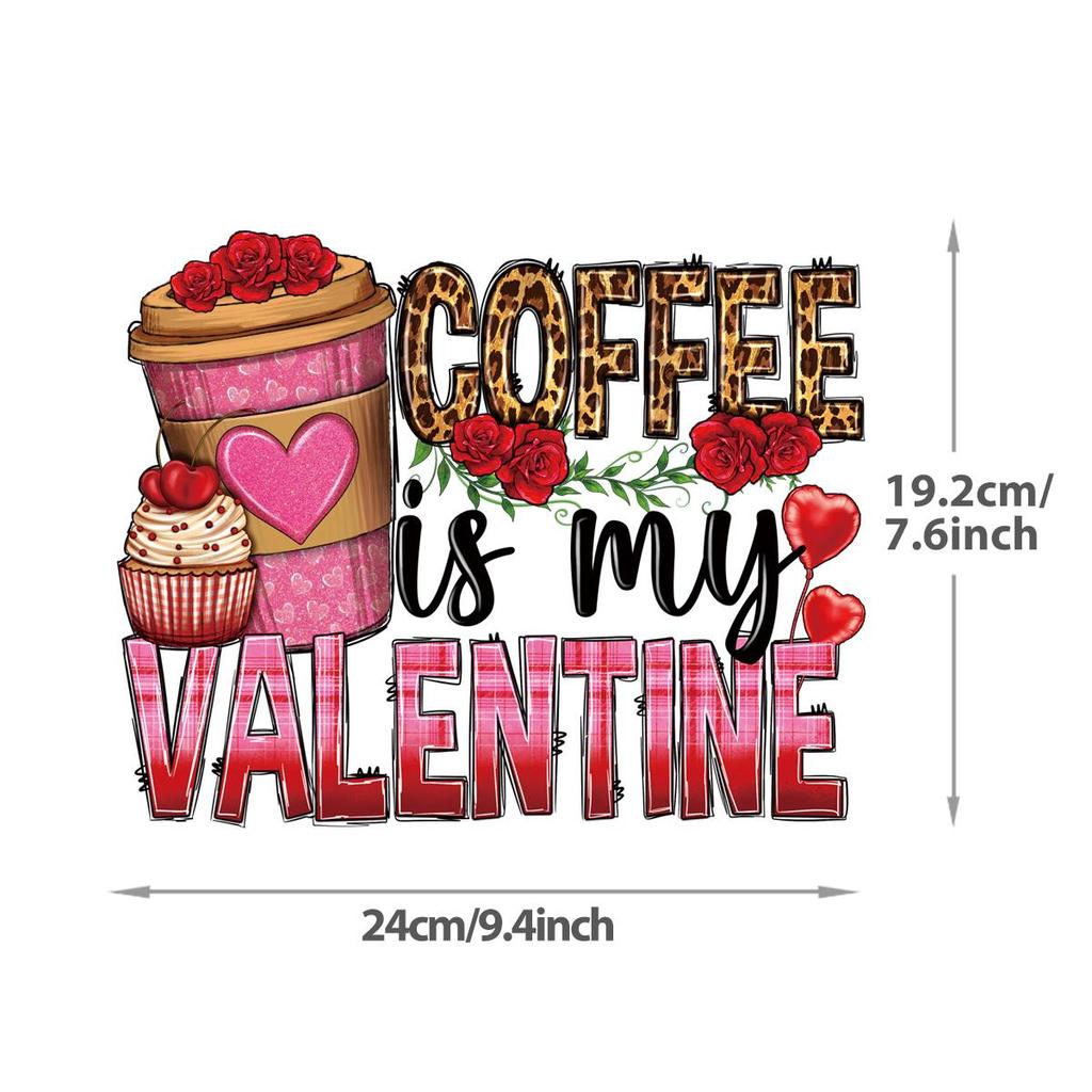 Valentine's Day Gifts: Heat Transfer HTV DTF Customized Couple T-shirts, Heat Press DIY Stickers, Clothing Heat Transfer Stickers