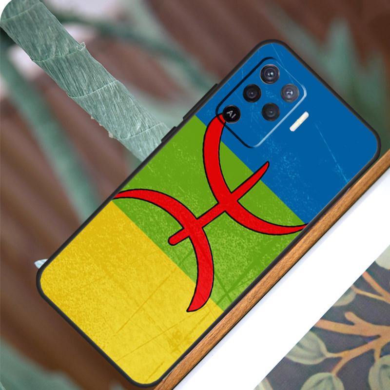 Amazigh Berber Flag For OPPO A17 A16 A15 A79 A58 A78 A98 A74 A94 A77 A5 A9 A96 A76 A52 A72 A53S A54S A57S Case