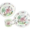 Les Trésors De Lily [L1963] - Set repas enfant céramique 'Eléphant' rose (3 pièces)