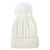 Fashion Solid Color Knitted Hat Pompom Thick Casual Simple Fall Winter All-match