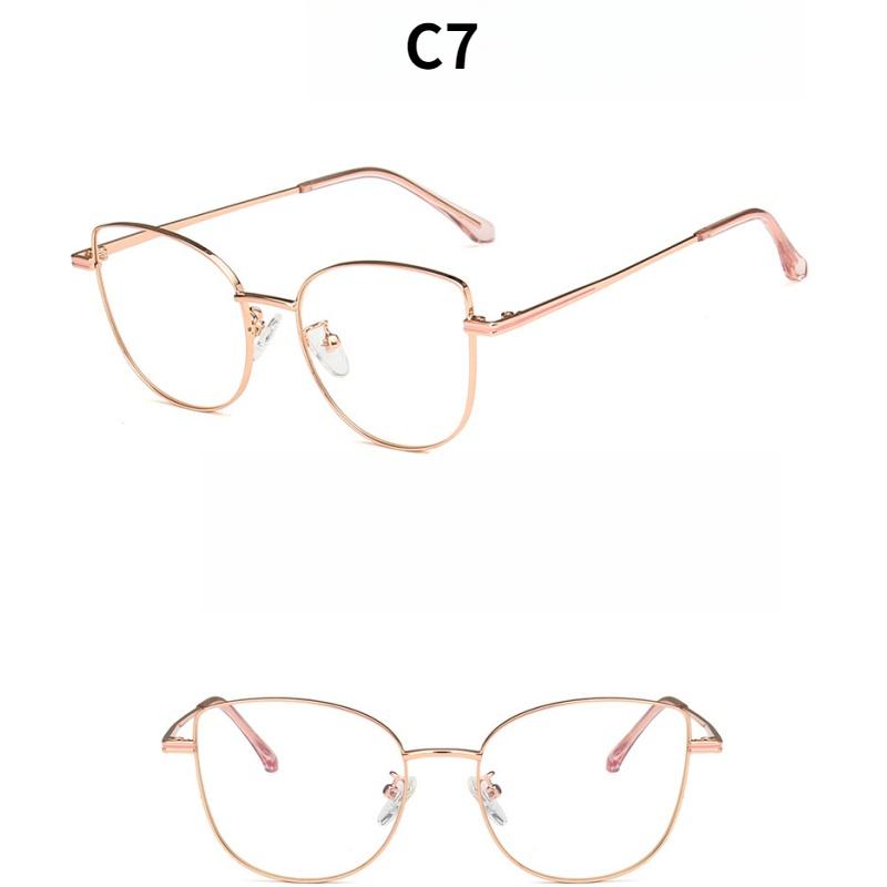 Damenbrille, Katzenaugen-Metallbrille.