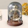 Moving Gear Clock Ornament Table Clock Movement Mechanical Clock Shelf Clock for Bedroom Living Room Study Home Decoration