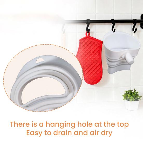 Yousheng Flour Funnel for KitchenAid Mixer Silicone Funnel Attachment for KitchenAid Artisan KSM150 5-Quart Stand Mixer Collapsible Mess-Free Baking