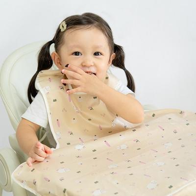 Hans Pumpkin Self-feeding Baby Food Bib Tank Top Sleeveless Merry Lamb Beige, Merry Lamb Beige, 1 Piece, 1 Piece