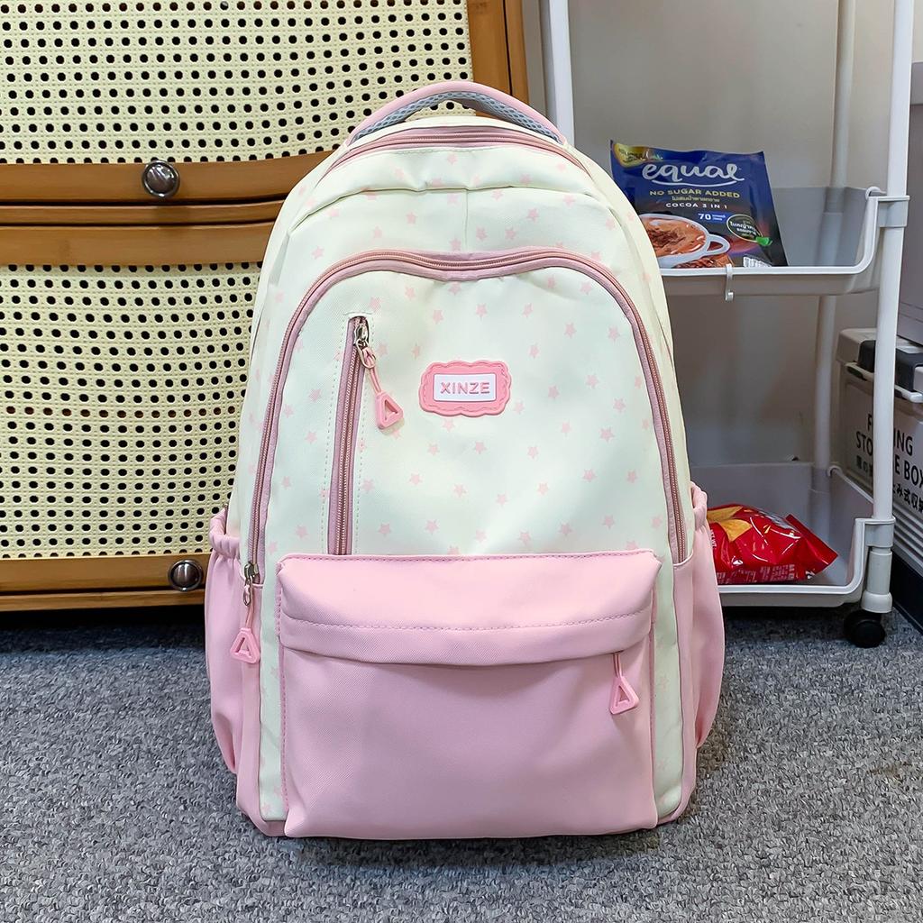 Schoolbag New High-value Japanese Ins Harajuku Fresh and Sweet Star Backpack Junior High School Students Lightweight Backpack