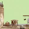 Lime and mint stripes wallpaper for living room and bedroom 50x1000