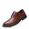New fashion trend business dress leather shoes Korean version lace-up men's casual shoes daily height increase work shoes 45