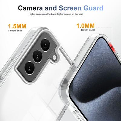 Pro Samsung Galaxy S22 5G Průhledný kryt na telefon TPU PC Protiskluzový Nárazuvzdorný Zadní kryt
