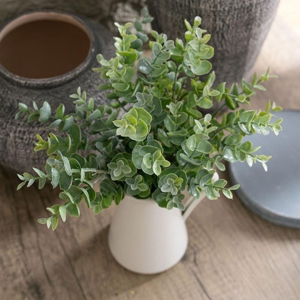 UV Resistant Artificial Eucalyptus Bouquet Lifelike Faux Flower Bouquet  Wedding Decoration