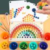 Wooden Rainbow Clamp Beads Educational Toy For Kids Skills Concentration