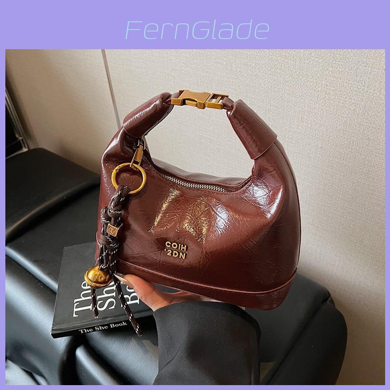 Pu Waterfall Shaped Handbag With Zipper Closure For Casual Daily Wear