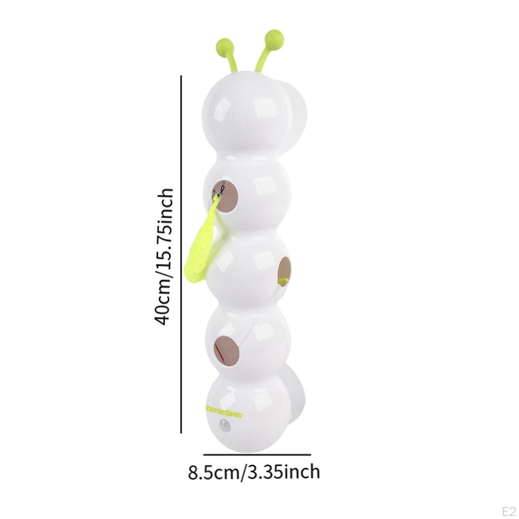 Electric Teasing Cat Toy with Non Slip Suction Base Pet Supplies Automatic Moving Worm for Hunting