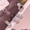Elegant Australian White Pearl Jewelry Set: Ring, Earrings, Necklace, Adjustable Trendy Design for Women.