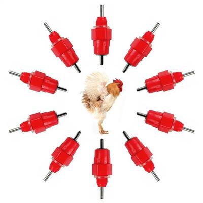 10 Pcs Poultry Drinking Nipples Chicken Hen Auto Water Screw In Style Drinkers