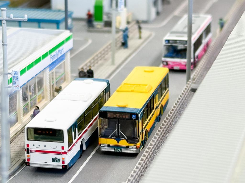 The Bus Collection Bus Collection Funabashi Shinkeisei Bus Retro Color Set of 2 Diorama Supplies