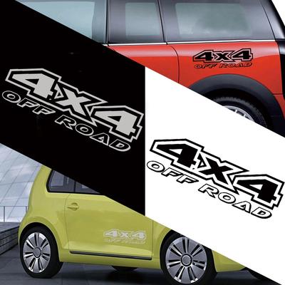 4x4 Off-road Reflective Sticker Carved Door Trunk Bumper SUV Pickup Trim Decal Waterproof Car Stickers Car Exterior Accessories