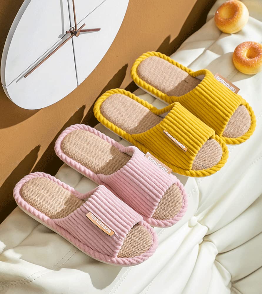 GenericBrands Indoor House Set of for and and Room Stylish Cotton and for and Office Use Slippers, 4, Guests, Spring, Summer, Fall, Women's Men's