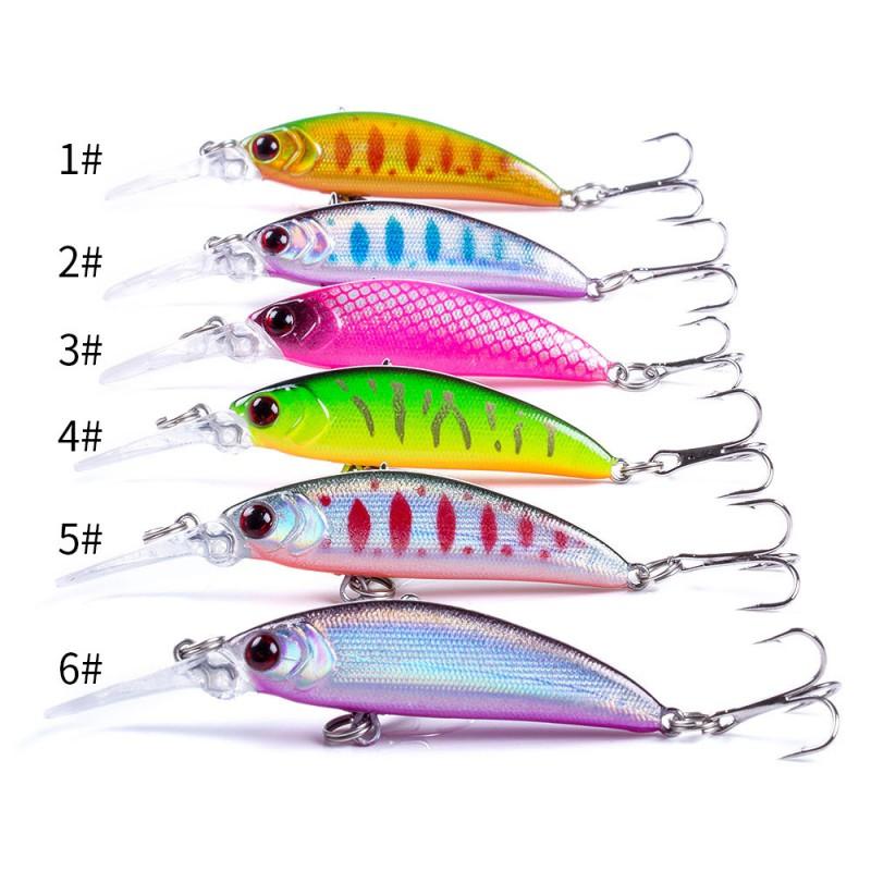 7cm Floating Jerkbaits Pike Perch Bass Fishing Lure Hard Bait Artificial Minnow With 8 Hook 6g Weight