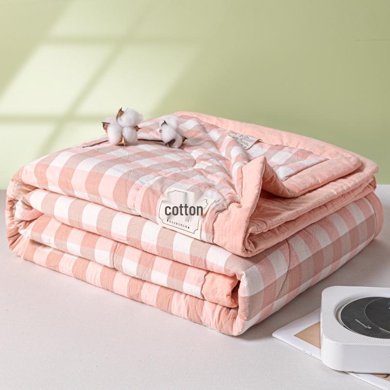 Xinjiang Cotton Summer Quilt: Lightweight, Machine-Washable, Cooling Blanket for Single or Double Beds