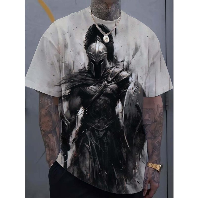 Pánská trička Spartan Vzor 3D Potisk Topy Trička Letní Móda Dámská Streetwear Nadměrné Unisex Tričko Pánské Oblečení