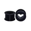 1 Paar Herz Weiche Flexible Silikon Ohrstöpsel Doppelt Gewölbte Dehner Flesh Tunnels Körperschmuck 6-20mm Mehrere Farben