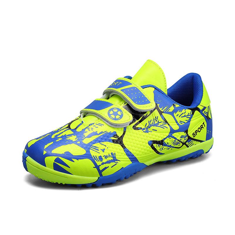 Broken Training Low Top Big Kids Youth Football Shoes Kids Spikes Sneakers Flat Velcro Elementary School Students