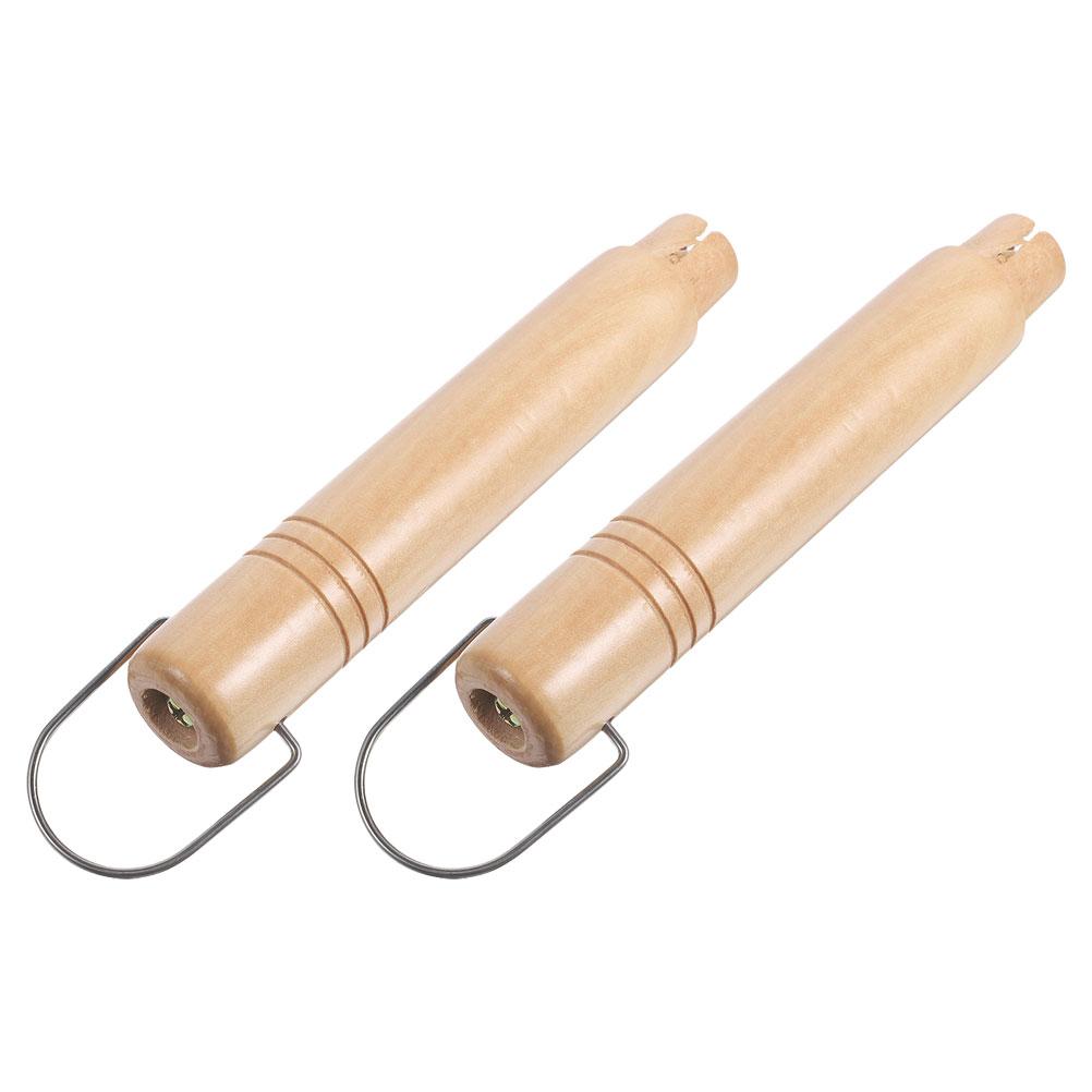 2 шт. Аксессуары с деревянной ручкой Съемная кастрюля Замена Сковорода Соусник Жаровня Съемные ручки светло-желтого