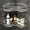 Punch-Free Wall-Mounted Bathroom and Kitchen Storage Shelf
