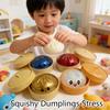 Bolinha Squishy de Dumpling para Apertar Simulação de Comida Brinquedo Sensorial Fidget com Vaporizador Alívio de Estresse Ornamento para Casa e Mesa Presente