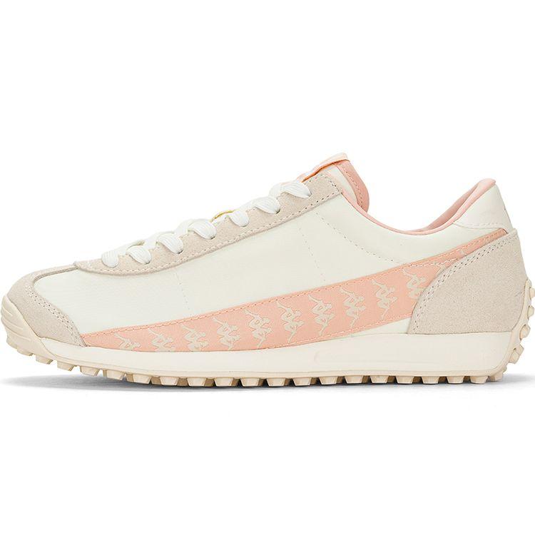 Kappa Fashion Versatile Fabric Synthetic Leather Two-Layer Cowhide Non-Slip Wear-Resistant Low-Top Casual Running Shoes Women sneaker K0D45MM18-024