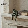 Shelf Sitter Decor Ancient Greek Warrior Statue, Sitting Soldier Figurine with Handcrafted Decorative Figures Helmet, Historical Desktop Ornament for