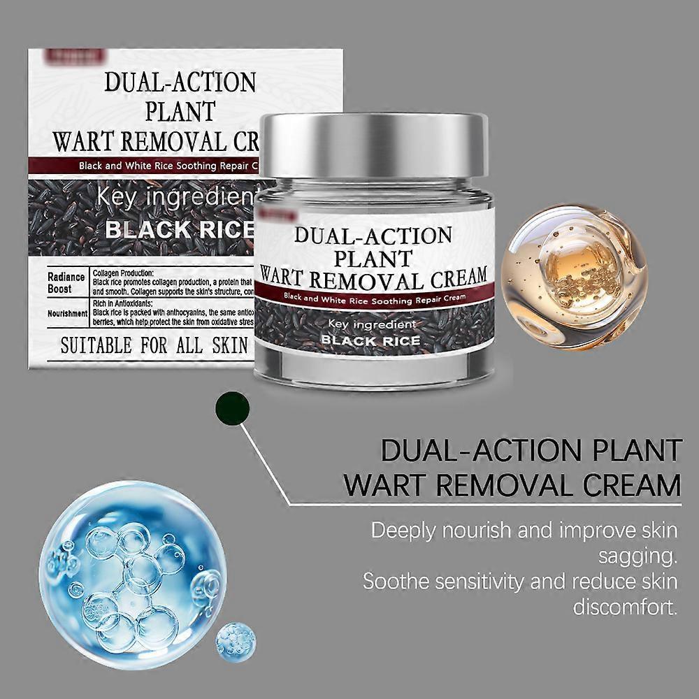 Crème de Traitement pour la Peau à base de Riz Noir Exfoliant Efficace Crème pour Enlever les Verrues Cutanées pour Femmes Hommes Soin Visage Corps 30ml