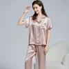 Women's Silk Pajama Set: Long Sleeve Two-Piece, 100% Mulberry Silk, Versatile for Home or Outdoors, Spring/Summer Style