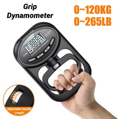 265 lbs / 120 kg Griffkraftmesser Für Männer Und Frauen Tester Digitales Handdynamometer Training USB LCD-Bildschirm