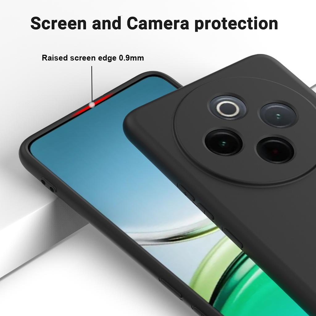 For Vivo Y300 Pro 5G Liquid Silicone Case Phone Back Cover with Hand Strap