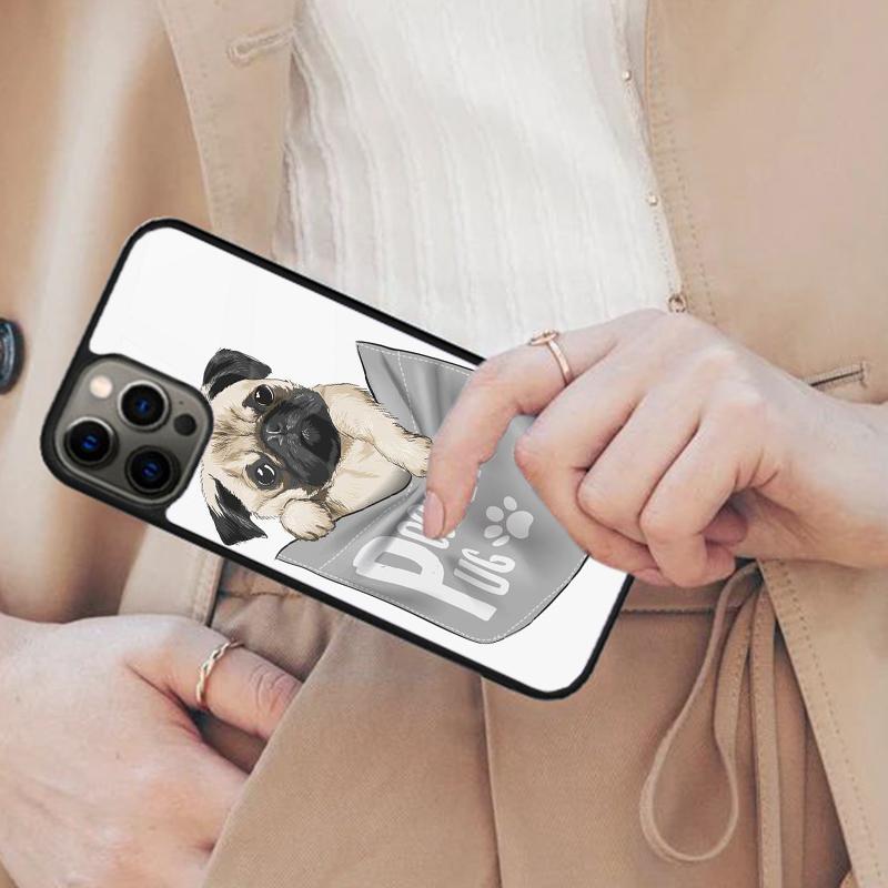 Pug Dog Funny Cartoon Magnetic Phone Case For APPLE iPhone 17 Air 16 14 13 12 Pro Max 15 Plus Wireless Charge With MagSafe Cover