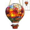 Hot Air Balloon Sun Catcher 2D Acrylic Wall Hangable Colored Decor Indoor Window Decor Hangable Art For Home Indoor Outdoor