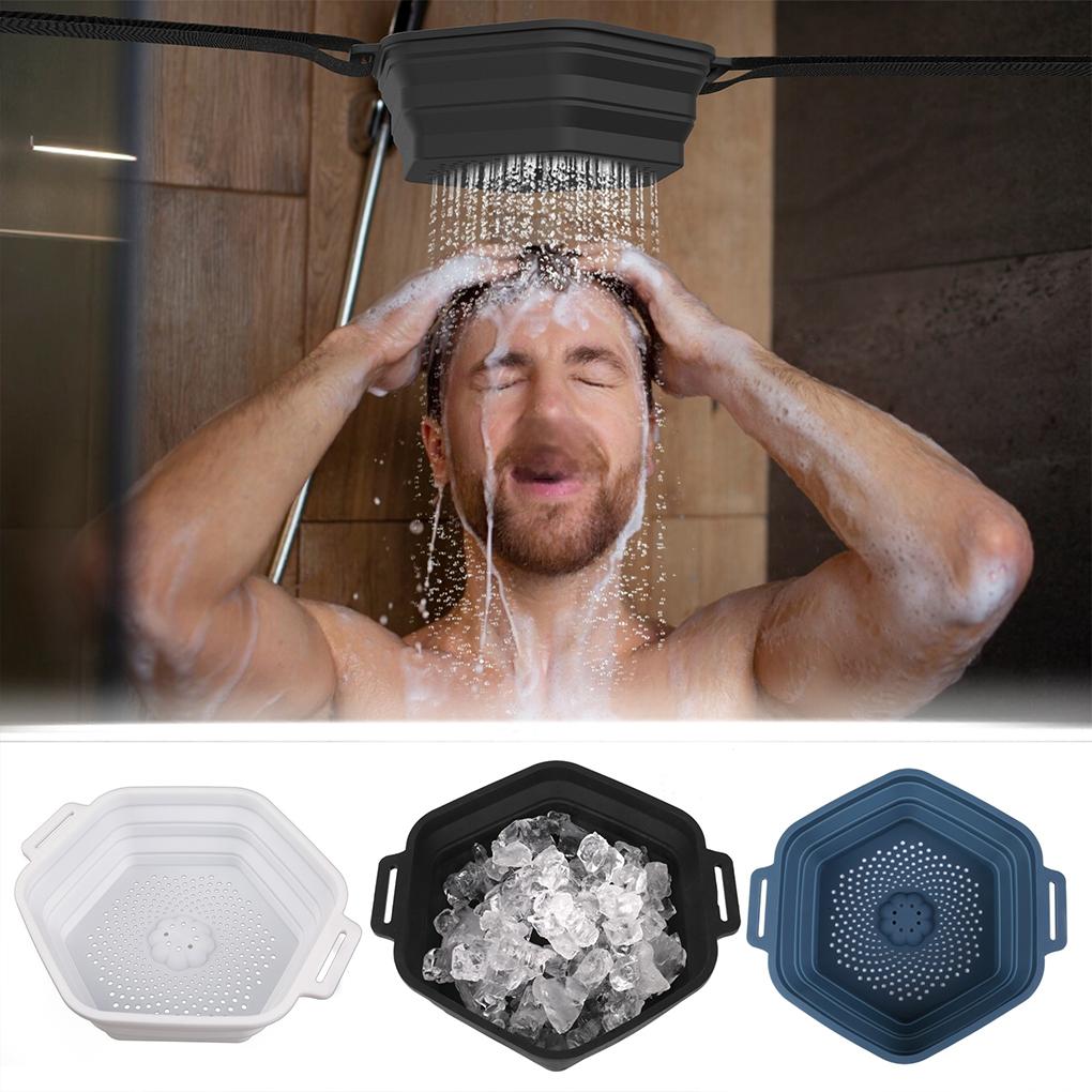 2025 New Ice Bath Water Chiller Quick Ice Shower Tub Foldable Silicone Ice Bath Water Chiller for Family Bathroom Scenes