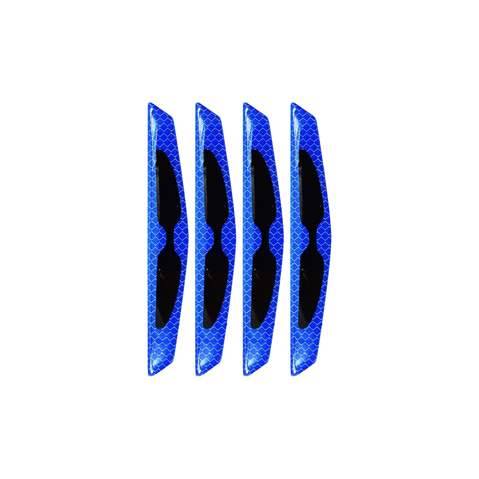 

High-Visibility Reflective Car Door -Collision Strips – 4Pcs Universal Scratch & Bumper Protector Stickers One Size синий