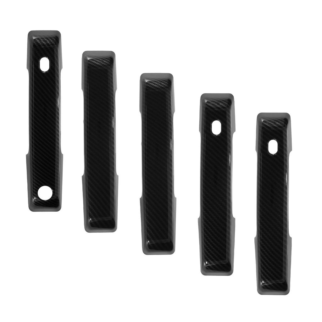 5Pcs Door Handle Covers for Ford Bronco 2021-2023 Side Doors & Tailgate Handle ABS Plastic Protector Black with Smart Holes