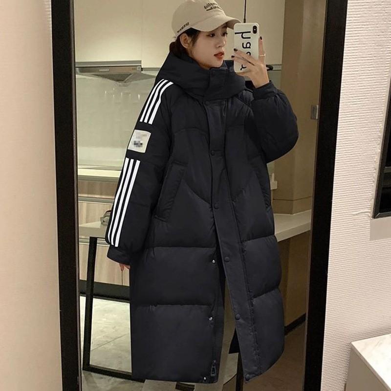 Womens Long Down Coat White Duck Winter Warm Over-the-Knee Fashion Commuter Jacket