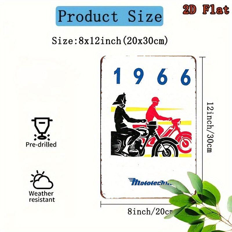 Vintage Tin Sign Retro Motorcycle Garage Wall Decor Bar Man Cave Artwork