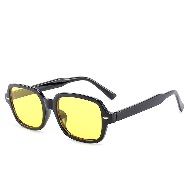 Trendy Unisex Small Square Frame Rice Nail Sunglasses - Fashionable Design 22160