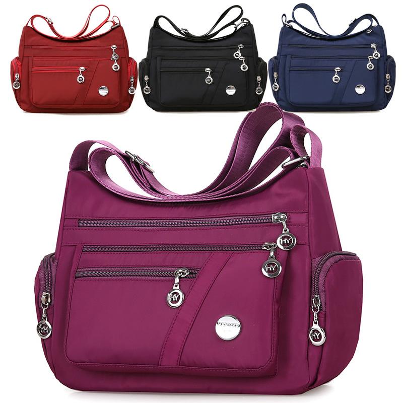 Women's Cloth Bag Shoulder Bag Waterproof Nylon Cloth Women's Bag Japanese and Korean Shoulder Oblique Span Bag Casual Bag