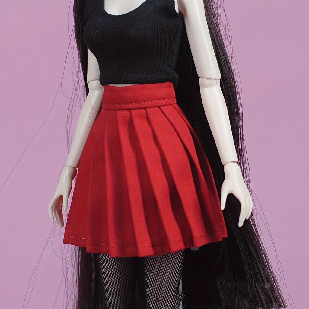 1 piesă de îmbrăcăminte specifică pentru păpușă BJD 1/6, care sunt fuste scurte roșii și roz potrivite pentru păpuși cu o înălțime de 23-30 cm.