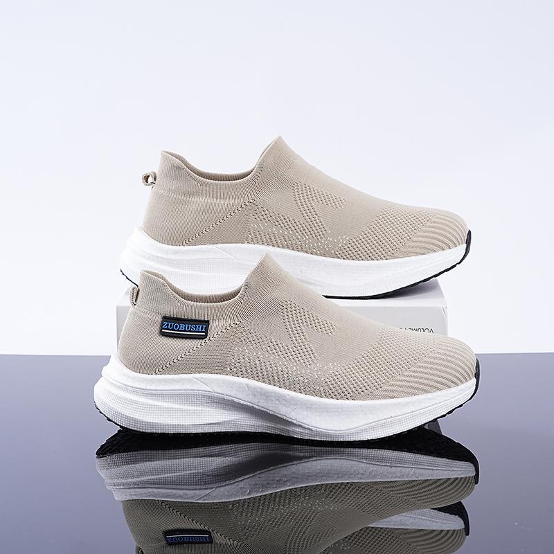 Men's Slip‑On Lazy Mesh Shoes, Breathable Lightweight Soft Sole Fashion Versatile Casual Sports Sneakers