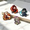 Σετ 4τμχ/Σετ Demon Slayer Kimetsu No Yaiba Anime Καρφίτσες Συλλεκτικές Σετ Hashira & Yoriichi Σμάλτινες Καρφίτσες για Διακόσμηση Σακιδίου